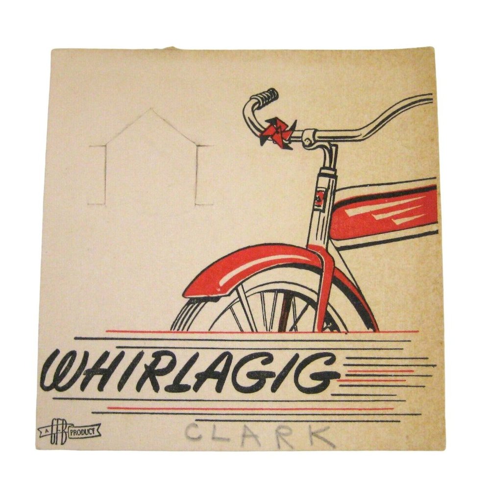 Cardboard Card Section ONLY for Whirlagig 1949 VTG Incomplete GFB Product